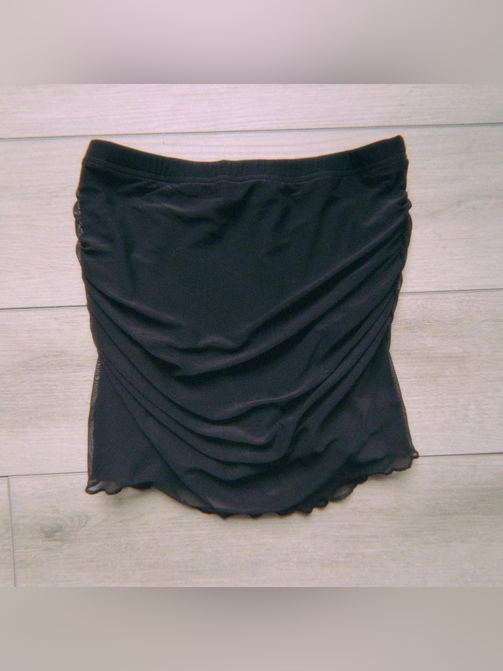 avidlove double layer ruched mini skirt